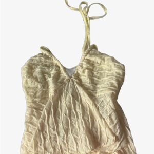 Elegant Cream Halter Top